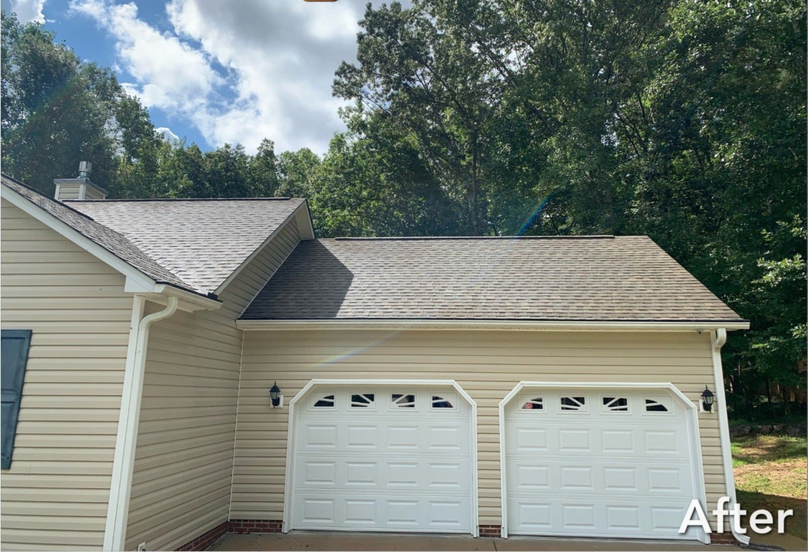 After exterior cleaning