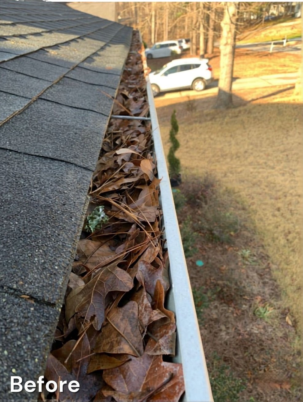 Before exterior cleaning